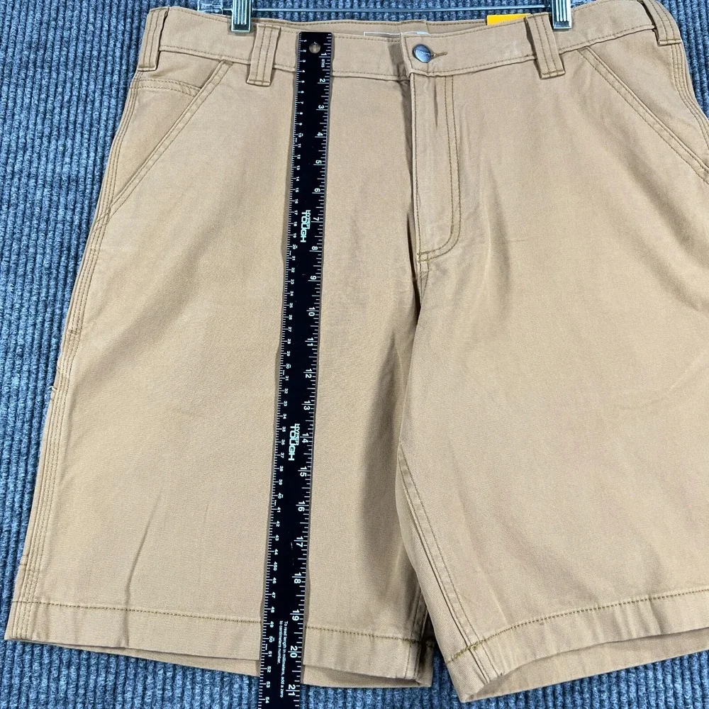 Carhartt Rugged Flex Relaxed Fit Canvas Work Shorts Mens 36 Brown Casual New